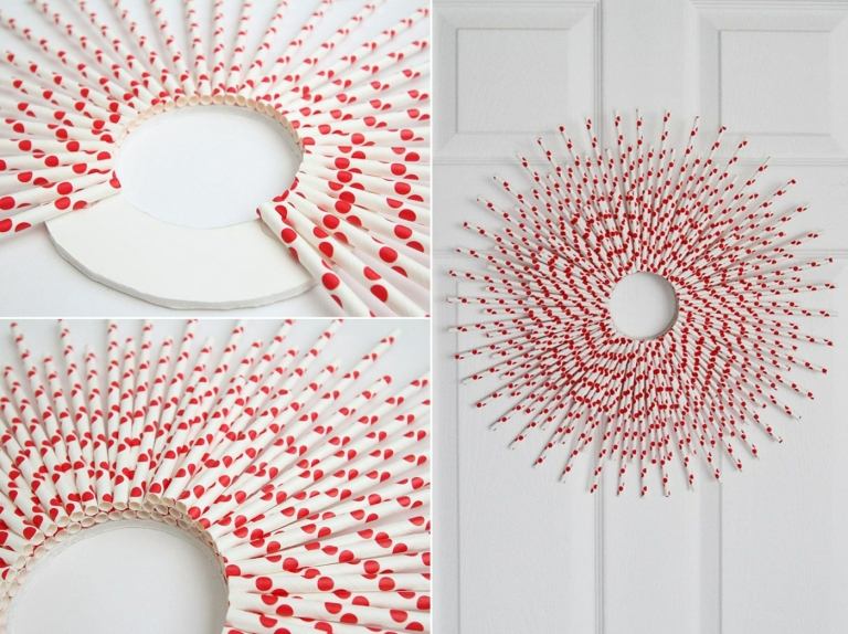 Pequenos rolos de papel para decorações criativas de Natal DIY