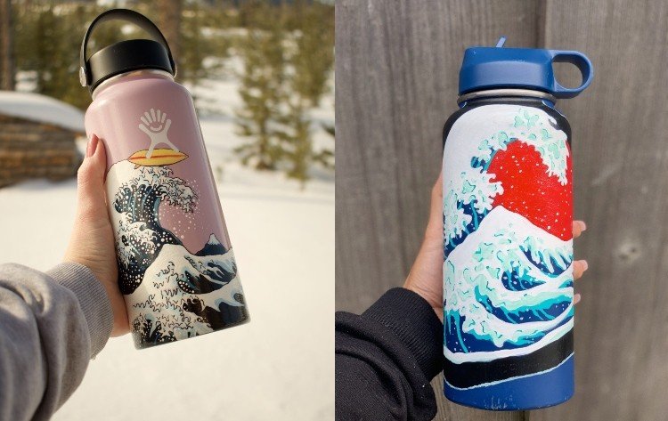 Idéias para pintar garrafas de água neve e inverno