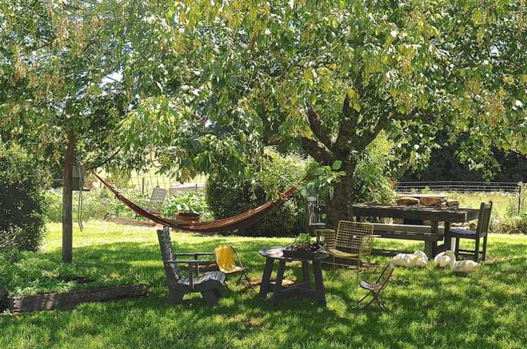 rede árvores jardim ideia área de estar romântico relaxante