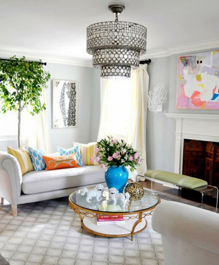 BRILHANTE-lindas-cores-como-inspiração-para-decoração - sala de estar