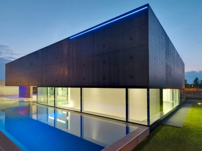 Projeto de casa de concreto - Itália minimalista - região matteo casari-Urgnano