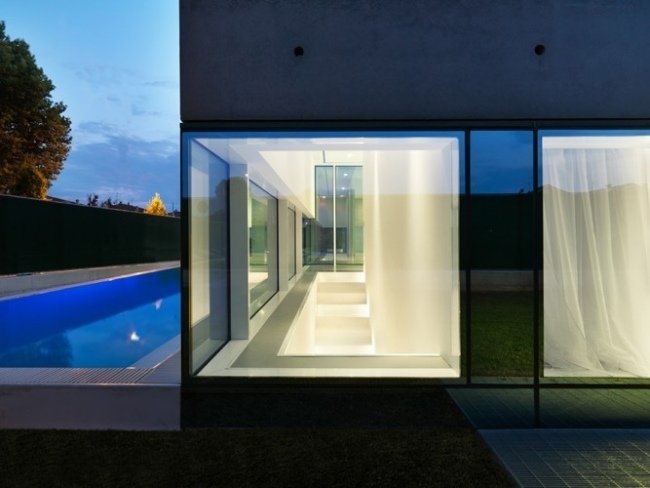 Vitrificação Modern House Italy System Piscina coberta