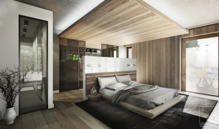 iluminação indireta-led-quarto-suspenso-teto de madeira