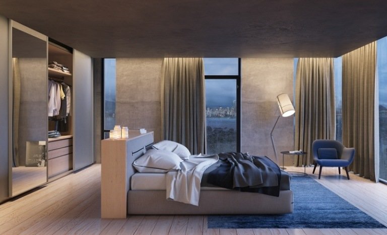 iluminação indireta-led-teto-quarto aberto-moderno