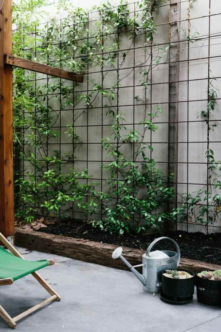 olhar industrial idéias de design de jardim dicas parede de grade