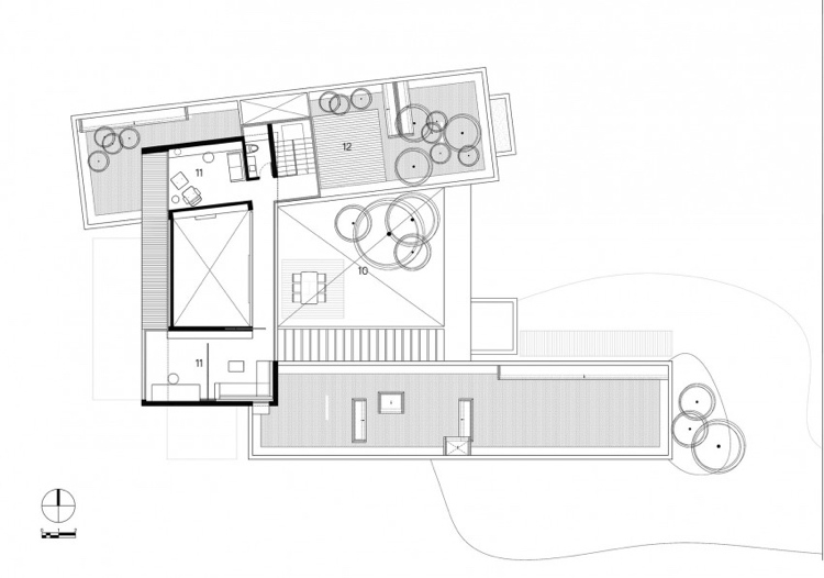 luxo-casa-planta-piso-plano-arquitetura moderna-andar superior