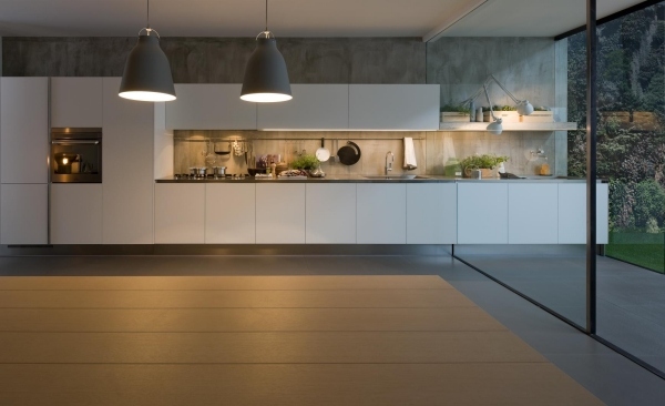 gamma kitchen design frentes de cozinha brancas luzes de baixo da bancada led