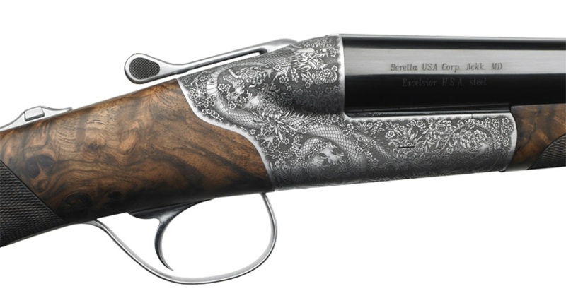 rifle de caça gravado com madeira de gatilho de design beretta