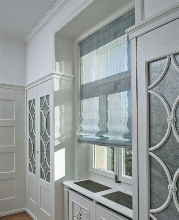 Cortinas de rolo com tela de privacidade decoração de janela de tecido de linho
