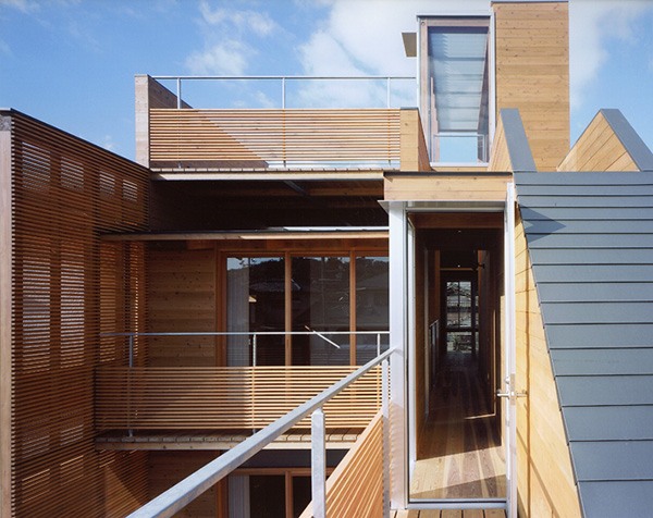 casa japonesa - arquitetura minimalista - terraço