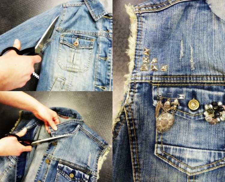 Combine jeans-colete-mulheres-faça-você-instruções-rebites-decore-craque-franjas