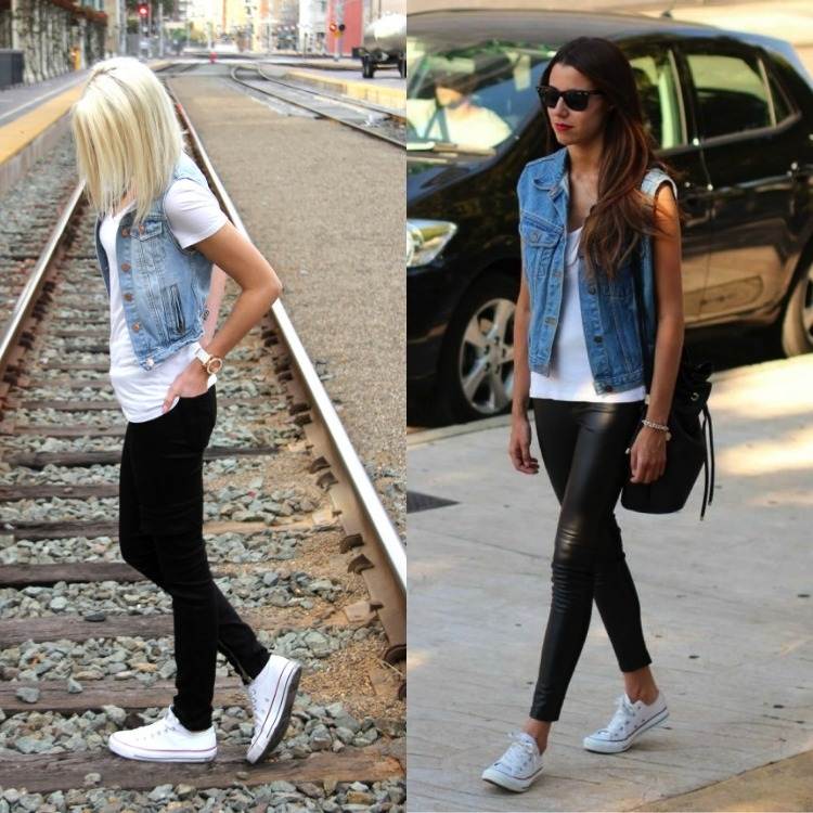 jeans-colete-combinar-mulheres-esportivo-preto-leggings-fashion-chucks-jacks