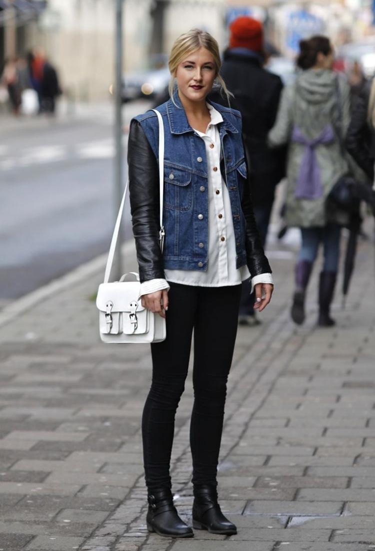 jeans-colete-combinar-mulheres-jaqueta de couro-preto-estilo de rua