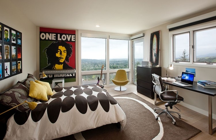 quarto-jovem-cor-design-menino-preto-branco-amarelo-acentos
