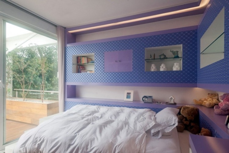 quarto-jovem-cor-design-menina-roxo-azul-barreira de parede