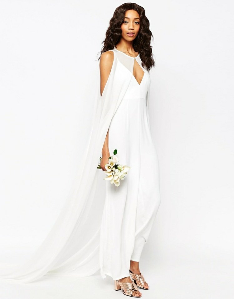 macacão para bouquet de noiva elegante-casamento-roupa-véu-ideia-sapatos-prata