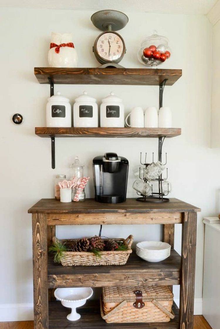 Estação de café como decorar ideias de reutilização de móveis antigos