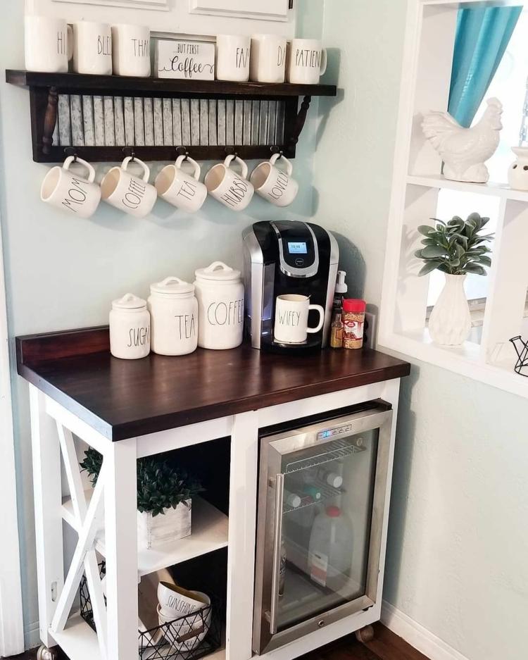 configurar uma pequena estação de café móvel com dicas de cozinha