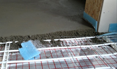 Gulvvarme beton afretningslag