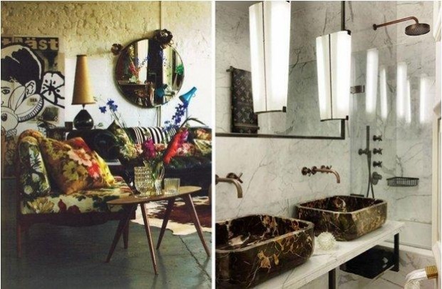 cores de tendência de banheiro em pedra natural em design de interiores