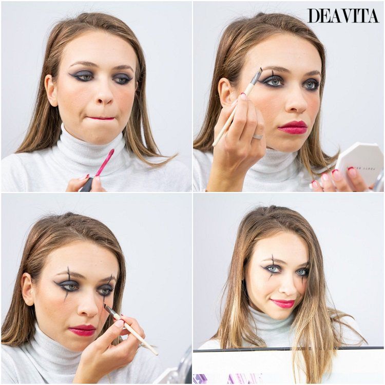 Mime make-up sem ideia simples de branco para carnaval