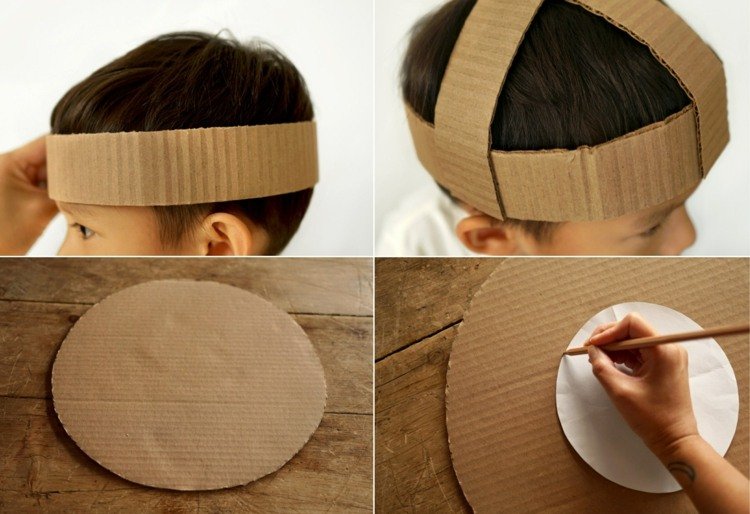 Instruções para um chapéu de cogumelo feito de papelão e tecido - faça um cogumelo