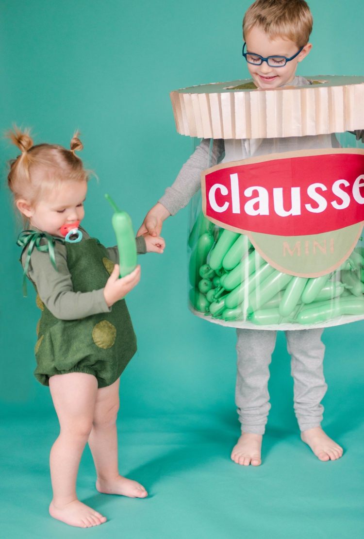 Picles caseiros para meninas em verde escuro