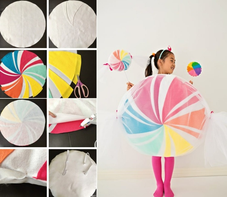 Artesanato para o Mardi Gras - instruções de fantasias infantis para doces