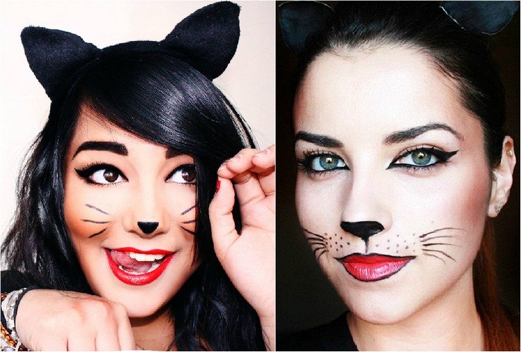 Rosto-de-gato-maquiagem-mulheres-carnaval-ideias-gato-bigodes-orelhas
