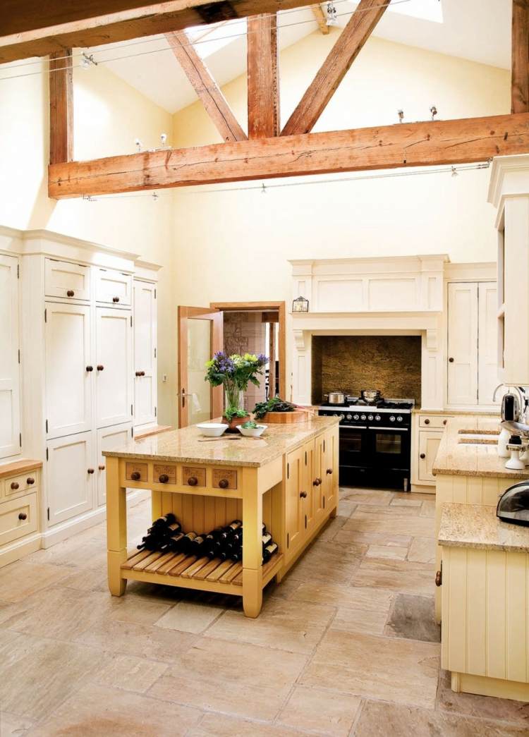 cozinha-country-style-modern-white-old-white-interior-idea-skylight-vigas