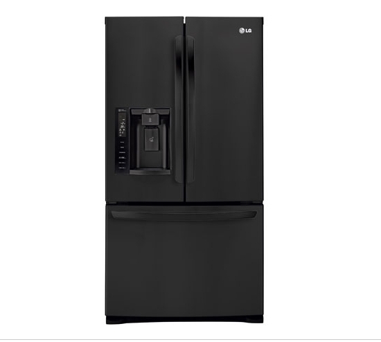 Modelo LFX28968SB freezer com opção de tecnologia moderna resfriamento lado a lado design preto fosco