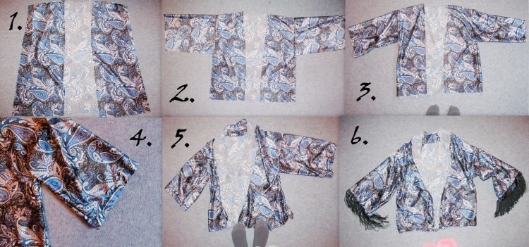 kimono-jaqueta-auto-costura-mangas com franjas