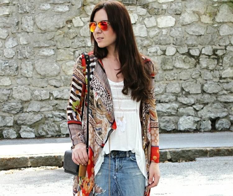 Saia jeans com costura quimono-costura-hippie-look-outfit-jeans