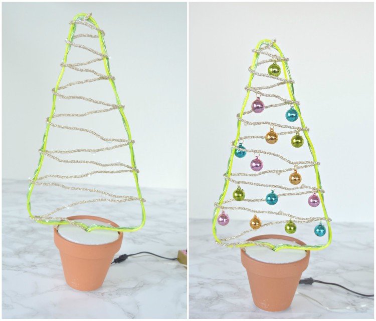 Vasos de flores para consertar pinheiro de natal luzes de fadas modernas