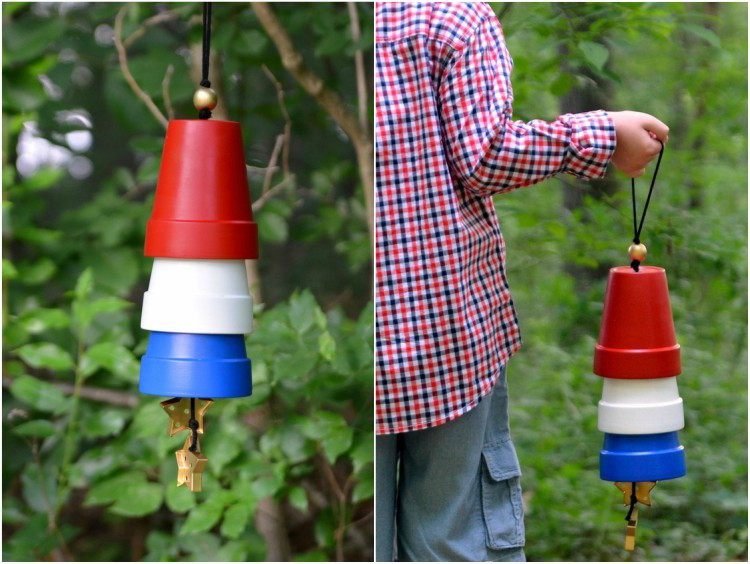 consertar vasos de flores para crianças sino de natal