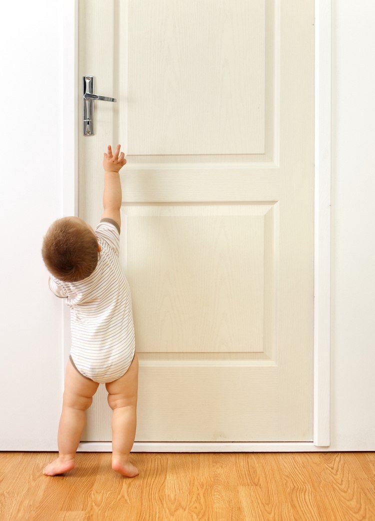 Segurança infantil na casa - porta-bebê-criança-maçaneta da porta-apartamento-casa