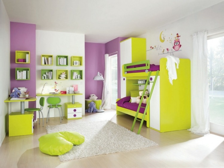 quarto-design-ideias-primavera-humor-verde-roxo infantil