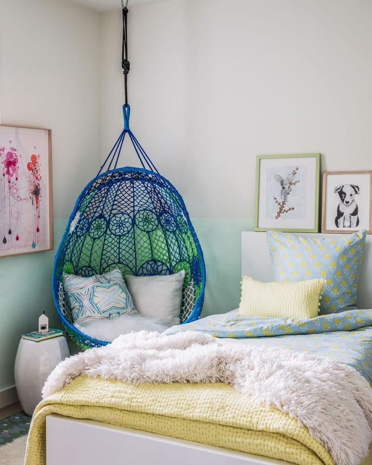 Quarto infantil verde branco para meninas ideias para quartos pequenos com amarelo claro e azul celeste e azul royal