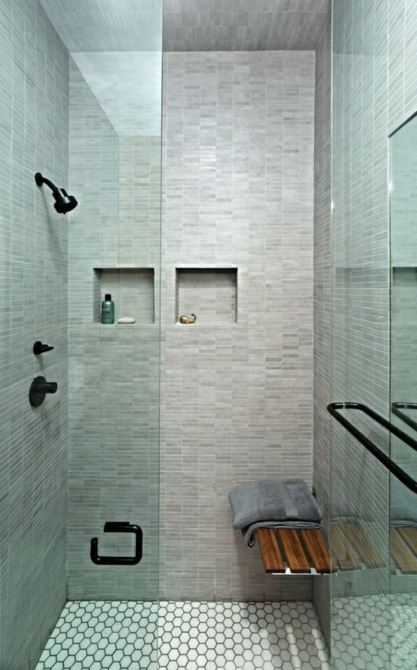 fotos de forma mosaico ladrilhos de pedra verde claro cabine de duche