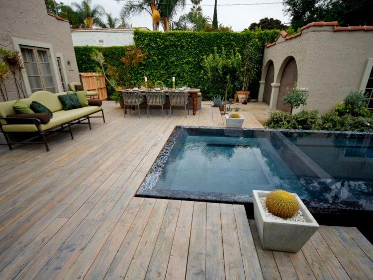 Pequenos jardins-design-piscina-estilo mediterrâneo