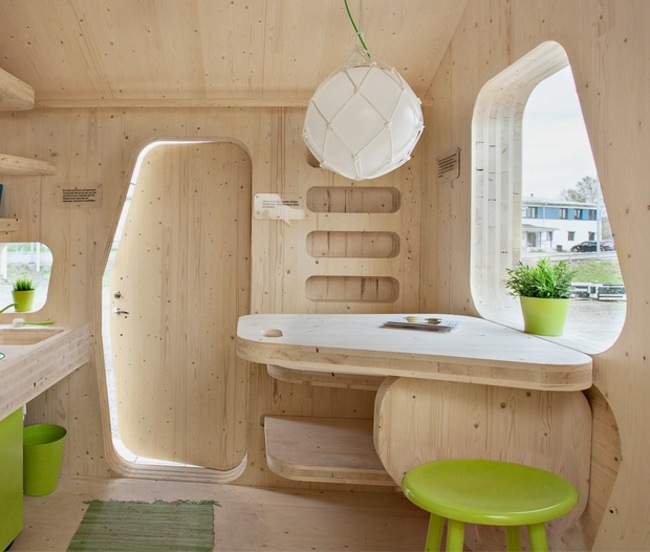 casa pré-fabricada de madeira apartamento pequeno moderno