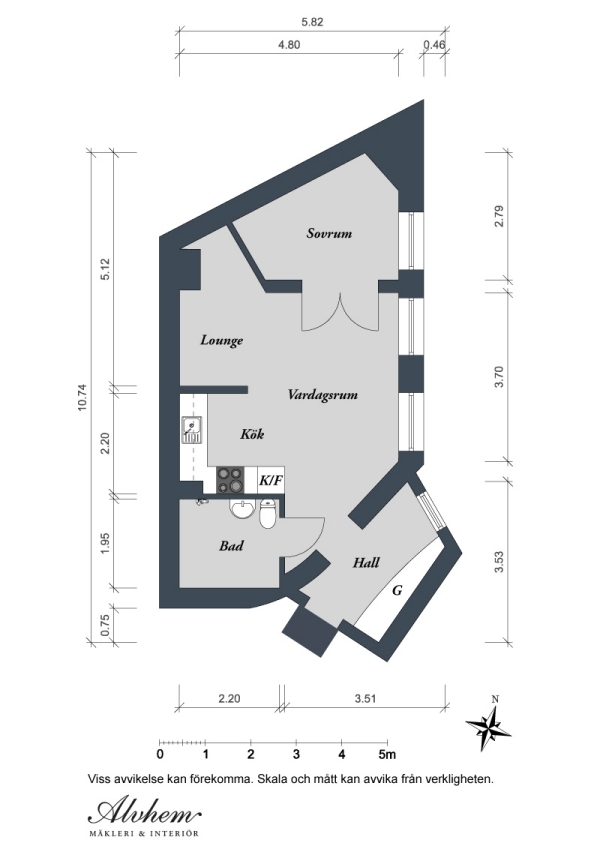 Apartamento Suécia plano aberto