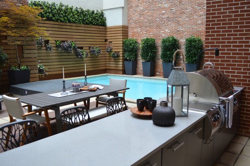 Idéias de design moderno para plantador de jardim pequeno