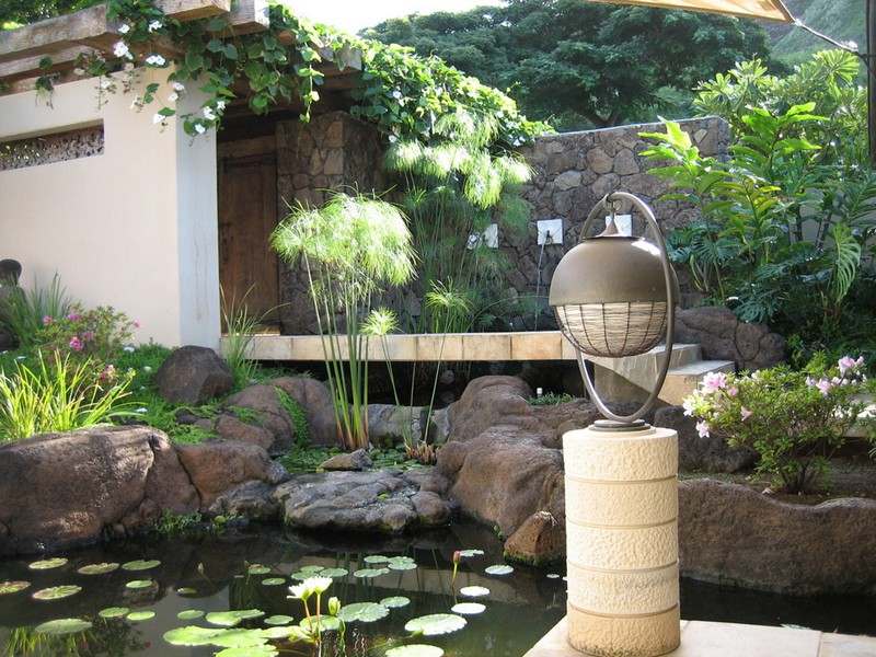 Pequeno jardim feng shui jardim