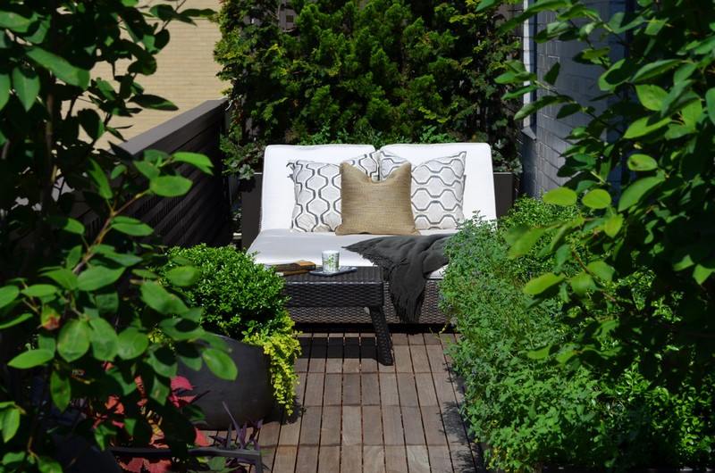 Pequenos jardins-plantas-ideias-aconchegante área de estar