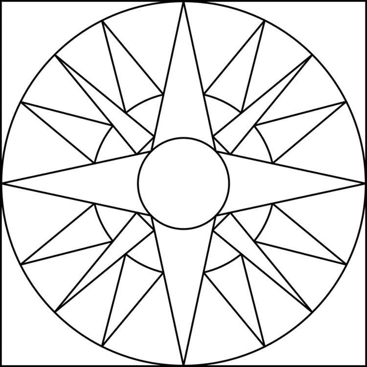 Mandala simples para crianças com sol para preencher com plasticina