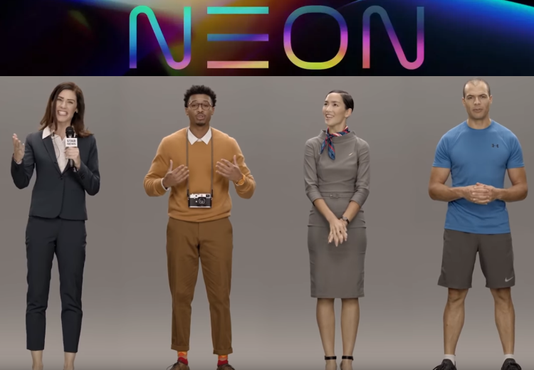 novo projeto neon de samsuns com réplica virtual de avatares humanos