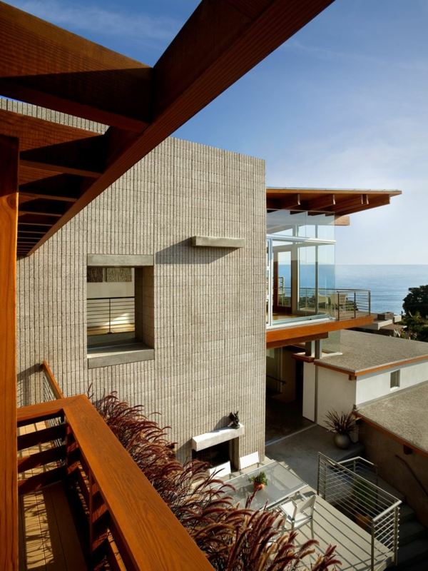 terraço de madeira moderno - luxo