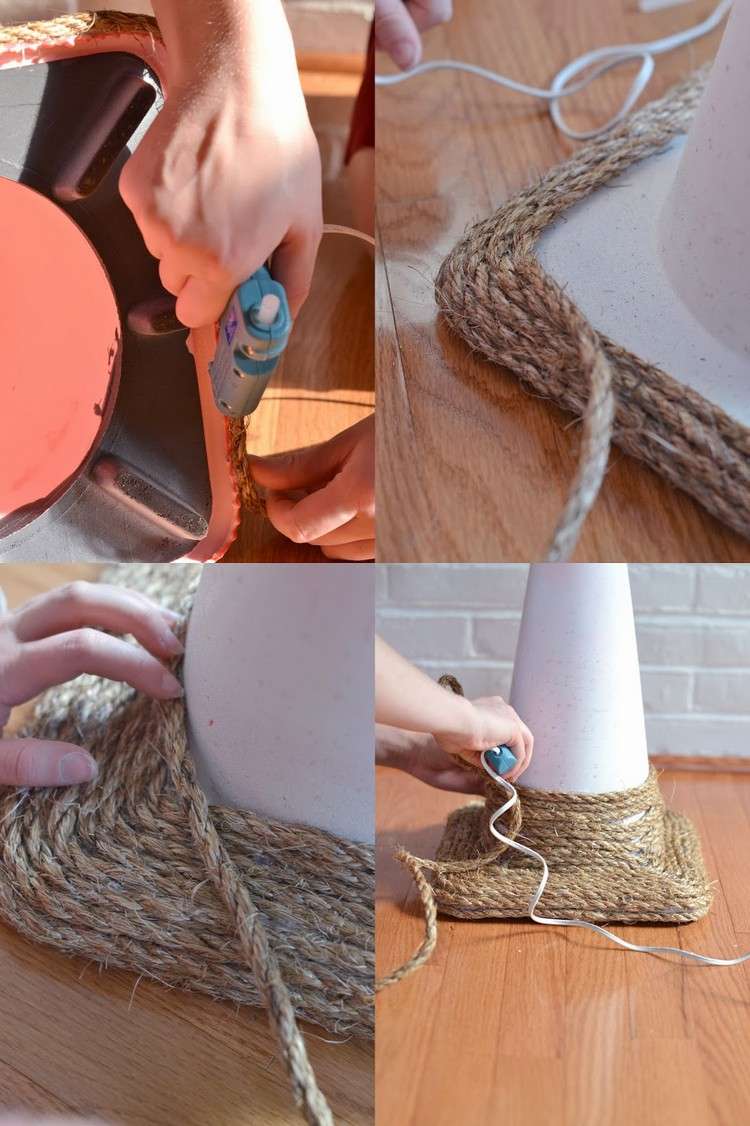arranhando móveis construa seu próprio cone de envoltório de gato com cordão de sisal