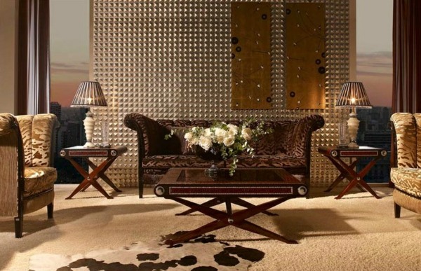 Conjunto de sofás de luxo na sala de estar
